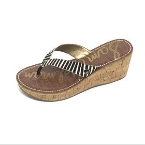 Sam Edelman zebra Romy Wedge Sandal Size 8 1/2
